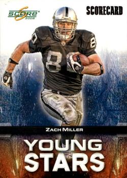 2008 Score - Young Stars Scorecard #YS-25 Zach Miller Front