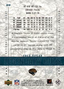 2002 SP Legendary Cuts #29 Fred Taylor Back