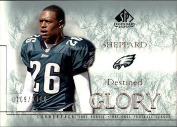 2002 SP Legendary Cuts #187 Lito Sheppard Front