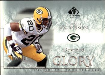 2002 SP Legendary Cuts #188 Marques Anderson Front