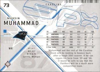 2002 SPx #73 Muhsin Muhammad Back