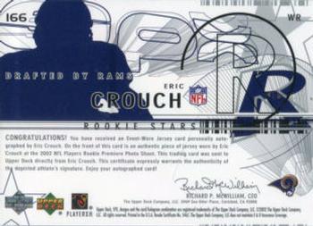 2002 SPx #166 Eric Crouch Back