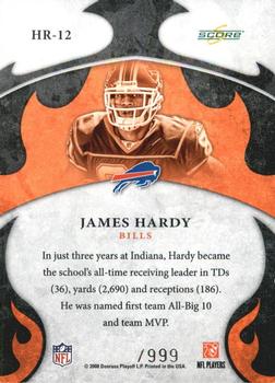 2008 Score Select - Hot Rookies #HR-12 James Hardy Back