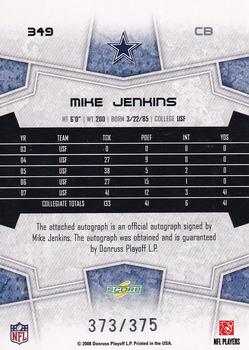 2008 Score Select - Inscriptions #349 Mike Jenkins Back