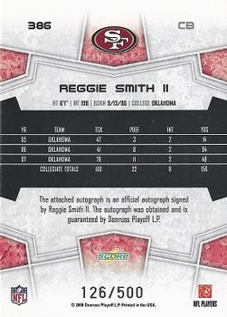 2008 Score Select - Inscriptions #386 Reggie Smith II Back