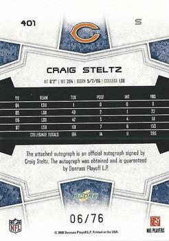 2008 Score Select - Inscriptions #401 Craig Steltz Back