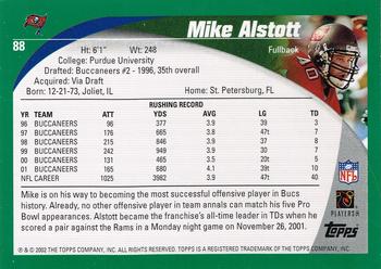 2002 Topps #88 Mike Alstott Back