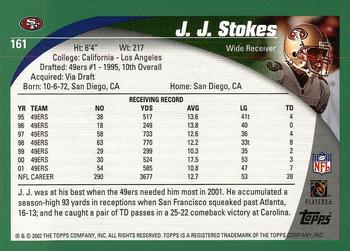 2002 Topps #161 J.J. Stokes Back