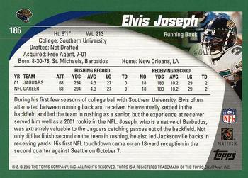 2002 Topps #186 Elvis Joseph Back