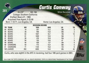 2002 Topps #281 Curtis Conway Back