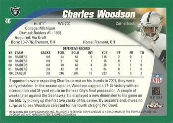 2002 Topps Chrome #46 Charles Woodson Back