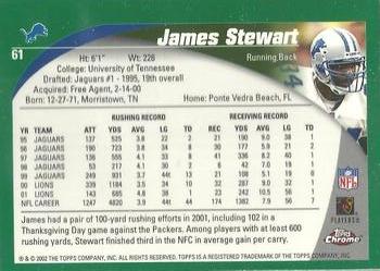 2002 Topps Chrome #61 James Stewart Back