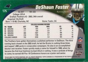2002 Topps Chrome #175 DeShaun Foster Back