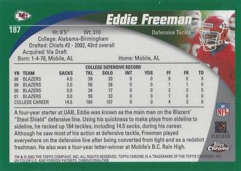 2002 Topps Chrome #187 Eddie Freeman Back