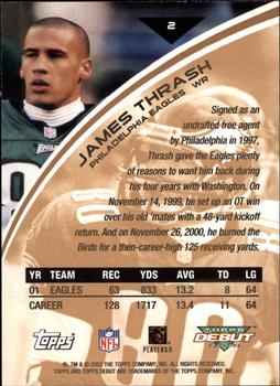 2002 Topps Debut #2 James Thrash Back