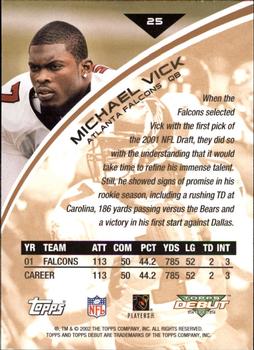 2002 Topps Debut #25 Michael Vick Back