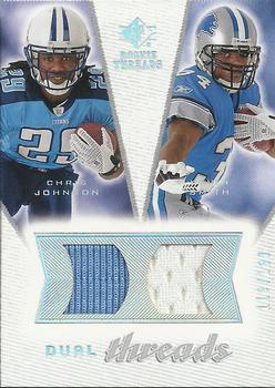 2008 SP Rookie Threads - Dual Threads 160 #DT-JS Chris Johnson / Kevin Smith Front
