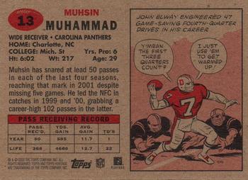 2002 Topps Heritage #13 Muhsin Muhammad Back