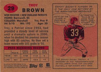 2002 Topps Heritage #29 Troy Brown Back