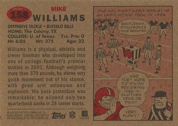 2002 Topps Heritage #158 Mike Williams Back