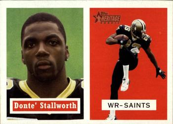 2002 Topps Heritage #167 Donte' Stallworth Front