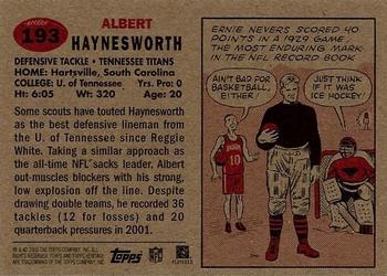 2002 Topps Heritage #193 Albert Haynesworth Back