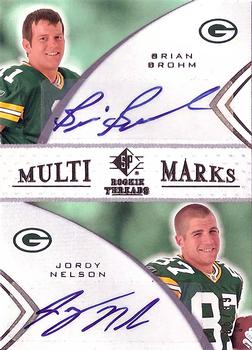 2008 SP Rookie Threads - Multi Marks Dual #MMD-25 Brian Brohm / Jordy Nelson Front