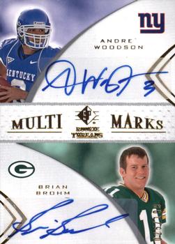 2008 SP Rookie Threads - Multi Marks Dual #MMD-26 Andre Woodson / Brian Brohm Front