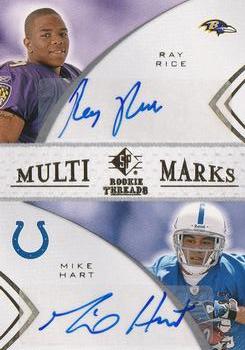 2008 SP Rookie Threads - Multi Marks Dual #MMD-34 Ray Rice / Mike Hart Front