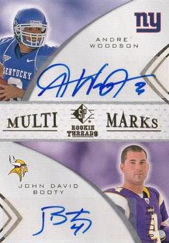 2008 SP Rookie Threads - Multi Marks Dual #MMD-50 Andre Woodson / John David Booty Front