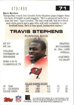 2002 Topps Pristine #71 Travis Stephens Back
