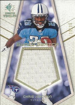 2008 SP Rookie Threads - Rookie Super Swatch Gold Patch 25 #RSS-CJ Chris Johnson Front
