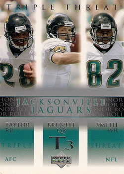 2002 Upper Deck Honor Roll #73 Fred Taylor / Mark Brunell / Jimmy Smith Front