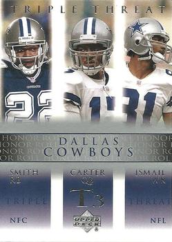 2002 Upper Deck Honor Roll #68 Emmitt Smith / Quincy Carter / Raghib Ismail Front