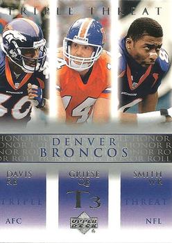 2002 Upper Deck Honor Roll #69 Terrell Davis / Brian Griese / Rod Smith Front