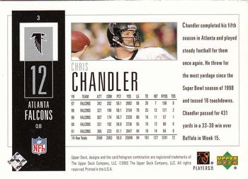 2002 UD Piece of History #3 Chris Chandler Back