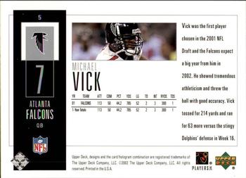 2002 UD Piece of History #5 Michael Vick Back