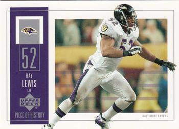 2002 UD Piece of History #8 Ray Lewis Front