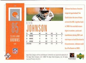 2002 UD Piece of History #24 Kevin Johnson Back