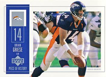 2002 UD Piece of History #29 Brian Griese Front