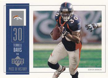 2002 UD Piece of History #32 Terrell Davis Front