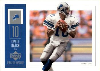 2002 UD Piece of History #33 Charlie Batch Front
