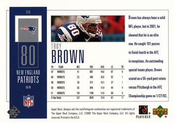 2002 UD Piece of History #59 Troy Brown Back