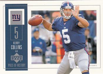 2002 UD Piece of History #63 Kerry Collins Front