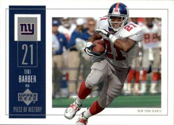 2002 UD Piece of History #65 Tiki Barber Front