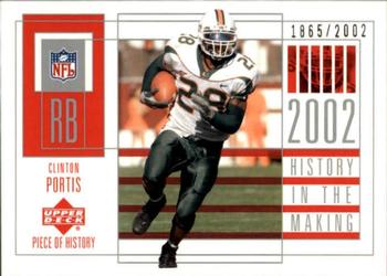 2002 UD Piece of History #105 Clinton Portis Front