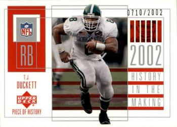 2002 UD Piece of History #126 T.J. Duckett Front
