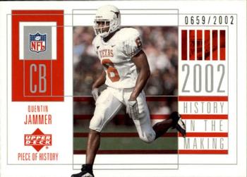 2002 UD Piece of History #133 Quentin Jammer Front
