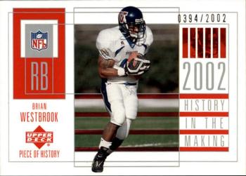 2002 UD Piece of History #136 Brian Westbrook Front