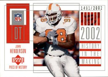 2002 UD Piece of History #137 John Henderson Front